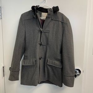 Troy Smith D Collection slim fit Wool Toggle Coat Jacket XL (fits like M)